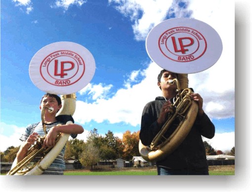 Long Peak Middle School sousaphone covers